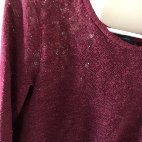 AE Red Floral Burnout Long Sleeve - Picture 5 of 7